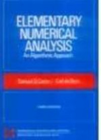 Elementary numerical analysis : an algorithmic approach