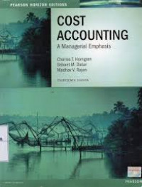 Cost Accounting: a managerial emphasis