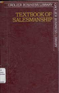 Image of Grolier business library : textbook of salesmanship