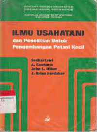 Image of Ilmu usahatani dan penelitian untuk pengembangan petani kecil