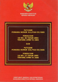 Putusan perkara nomro 012/puu-iii/2005