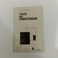 Image of Tahu dan pengetahuan : pengantar ke ilmu dan filsafat