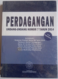 Perdagangan undang-undang nomor 7 tahun 2014