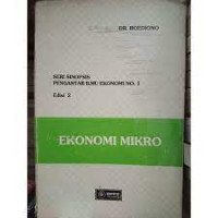 Ekonomi mikro: seri sinopsis pengantar ilmu ekonomi no. 1, edisi 2