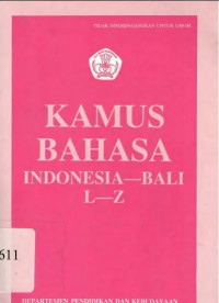 Kamus Bahasa Indonesia - Bali L-Z