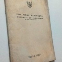 Political manifesto republic of Indonesia of 17th august 1959