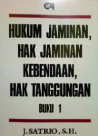 Hukum jaminan, hak jaminan, kebendaan, hak tanggungan