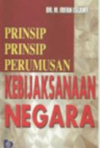 Prinsip-prinsip perumusan kebijaksanaan negara