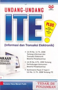 Undang-undang ITE (Informasi dan Transaksi Elektronik)