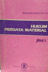 Image of Hukum perdata material jilid I