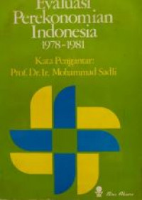 Evaluasi perekonomian Indonesia 1978-1981