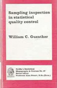 Sampling inspection in statistical quality control