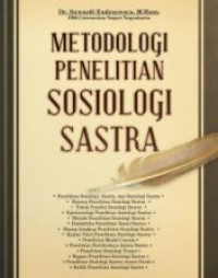 Metodologi penelitian sosiologi sastra