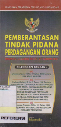 Pemberantasan tindak pidana perdagangan orang