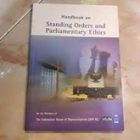 Handbook on: standing orders and parliamentary ethics