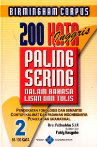 Birmingham Corpus 200 kata Inggris paling sering dalam Bahasa Lisan dan Tulis, Buku 2