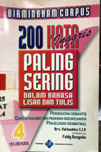 Birmingham Corpus 200 kata Inggris paling sering dalam Bahasa Lisan dan Tulis, Buku 4